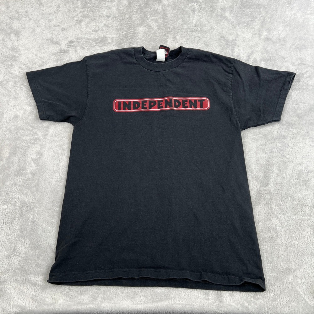 Independent Truck Co Bar Logo Graphic T-Shirt M Black Mens Skate Streetwear Y2K